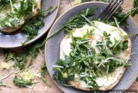 Breakfast Pizza Bites with Arugula Salad