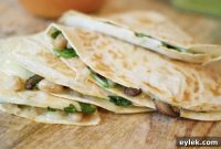 Earthy Mushroom Quesadillas with Hearty Beans and Fresh Arugula