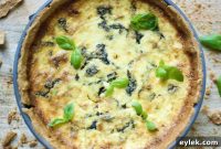 Savory Deep-Dish Spinach Pancetta Quiche