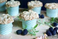 Bright Blackberry Lemon Thyme Muffins