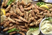Crispy Sugar Snaps with Aromatic Tarragon Aioli