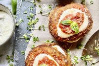 Golden Fried Eggplant and Tomato Stacks