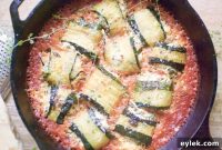 Zucchini Involtini with Swiss Chard and Ricotta