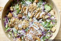 Crispy Chicken Caesar Slaw