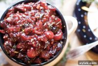 Zesty Ginger Cranberry Fig Chutney