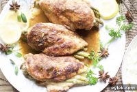 Asparagus-Stuffed Chicken with Five-Spice Sauce