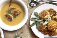Roasted Squash Soup, Chicken Croquettes