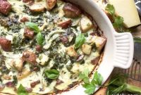 Gruyere, Fennel and Spinach Potato Gratin