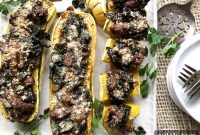 Savory Sausage Stuffed Delicata Squash