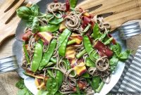 Soba Noodle Toss with Snow Peas and Asparagus