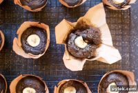Decadent Dark Cocoa Banana Muffins