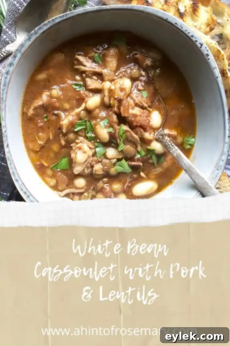 White Bean Cassoulet with Pork & Lentils
