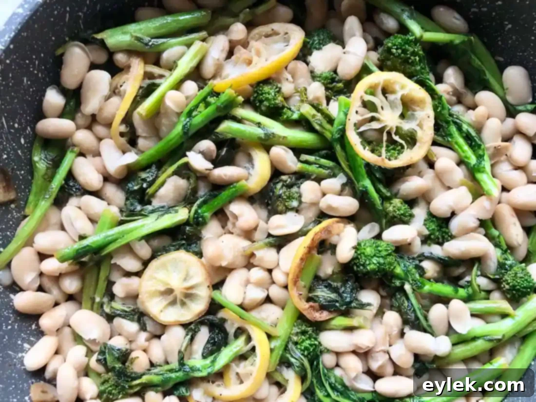 white beans with broccoli rabe & lemon
