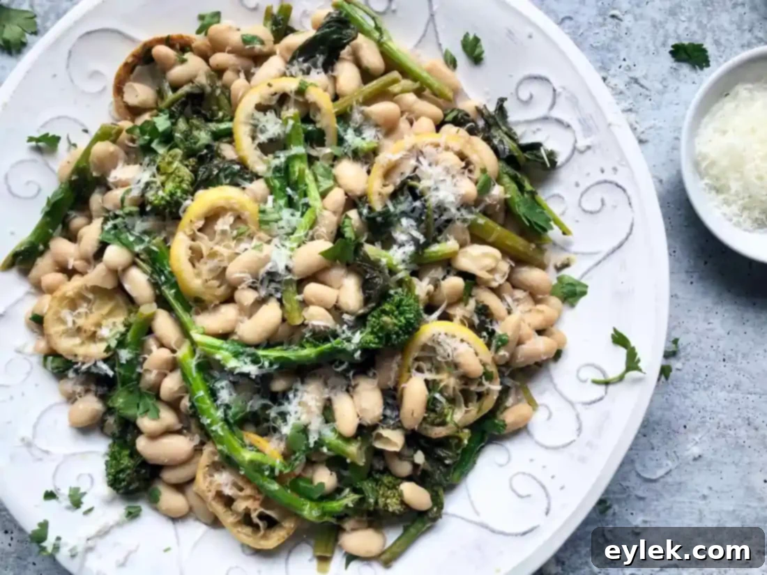 white beans with broccoli rabe & lemon