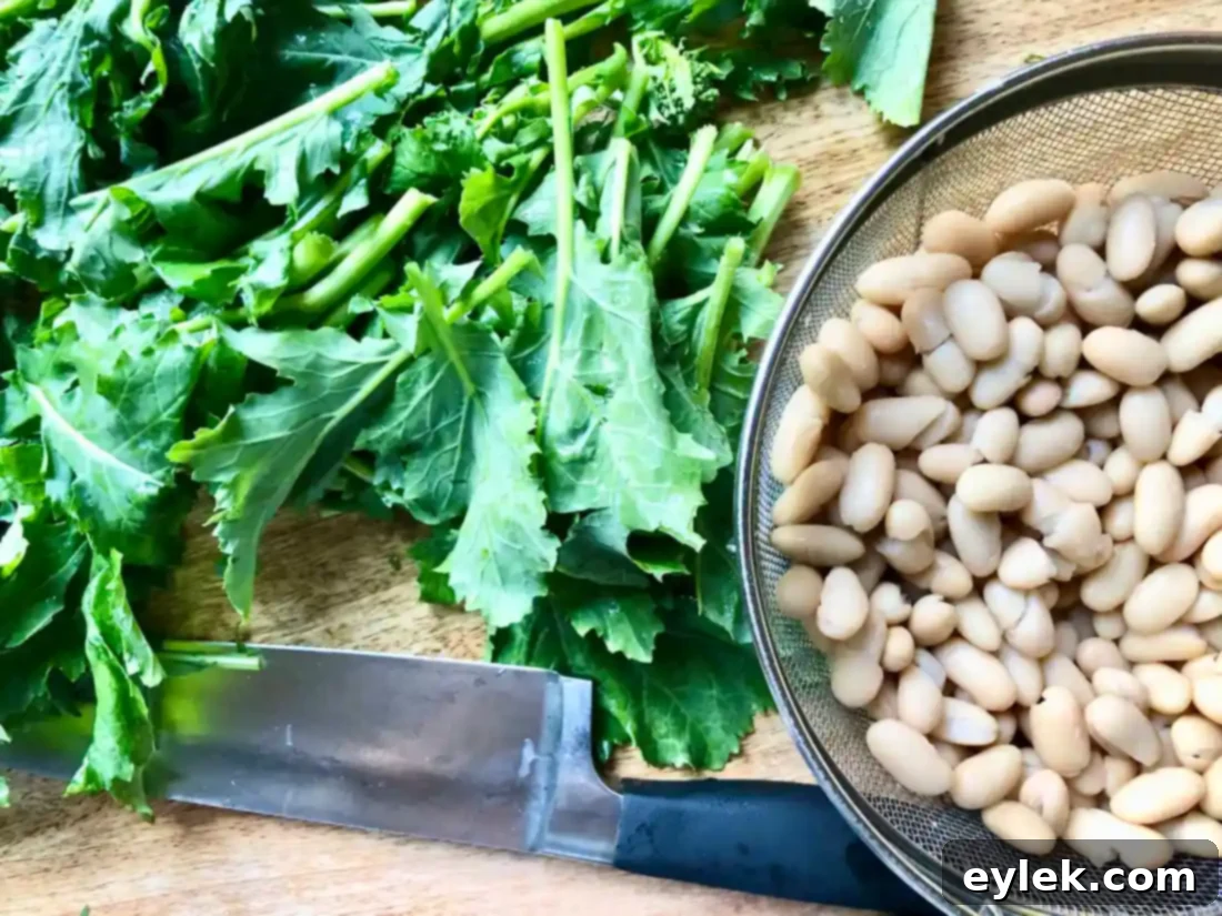 white beans with broccoli rabe & lemon