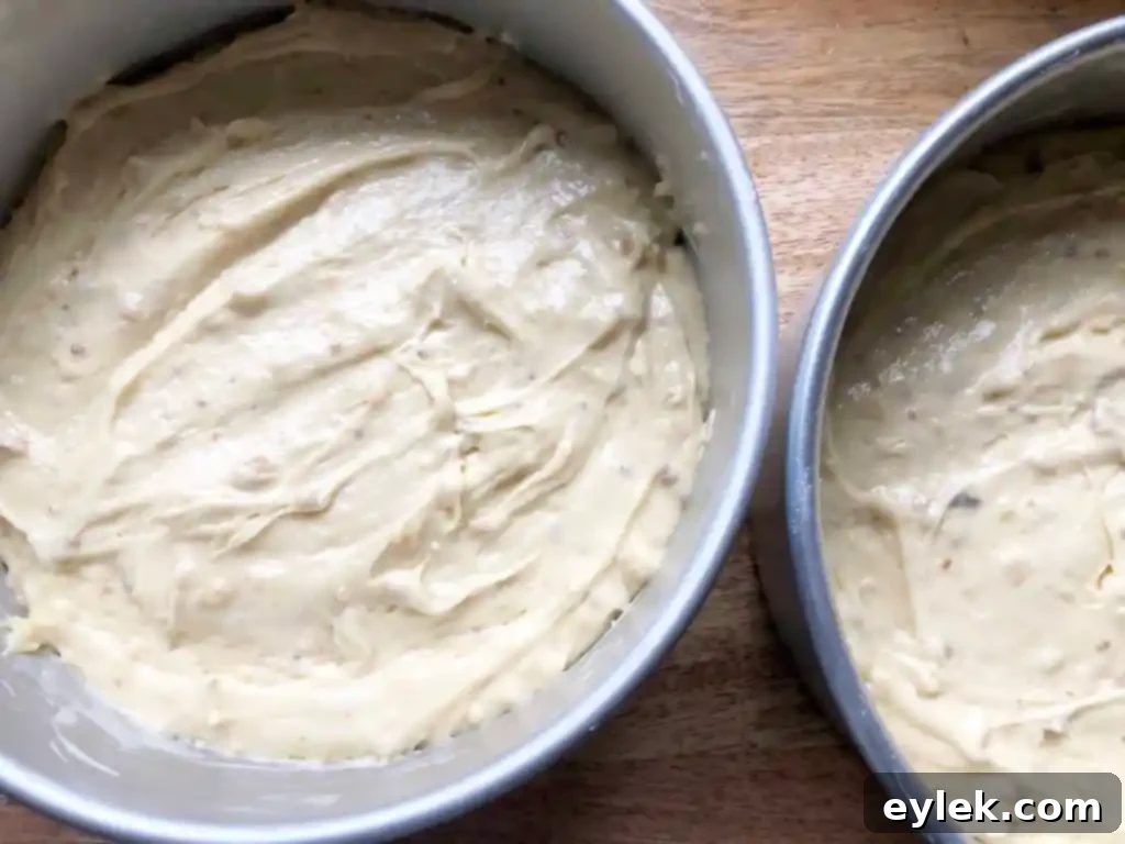 Baked cake layers