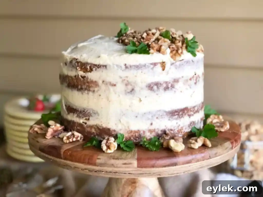 Julia's Walnut Cake with French Butter Icing finished