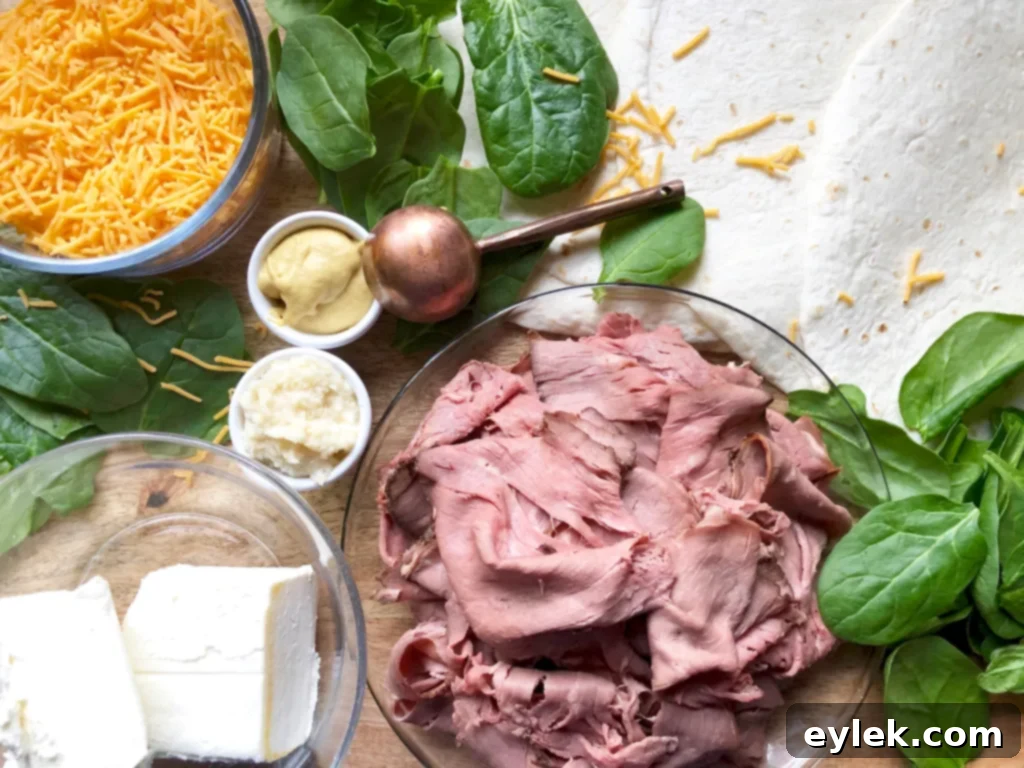 make-ahead roast beef roll-ups with horseradish spread