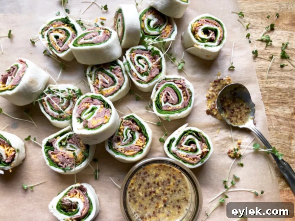 make-ahead roast beef roll-ups with horseradish spread