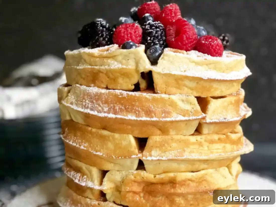 Gluten-Free (Or Not) Classic Belgian Waffles: Fresh waffle with melted butter.