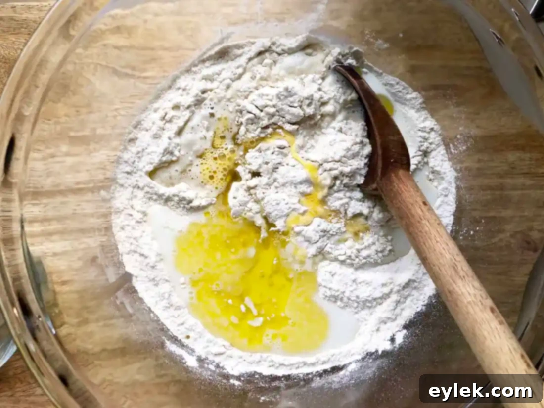 close-up of pane bianco dough after kneading
