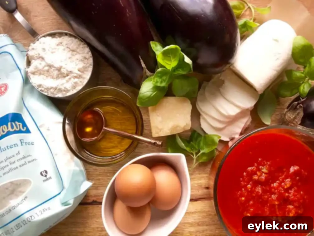 Gluten-Free or Not, Authentic Eggplant Parmesan, ready for baking