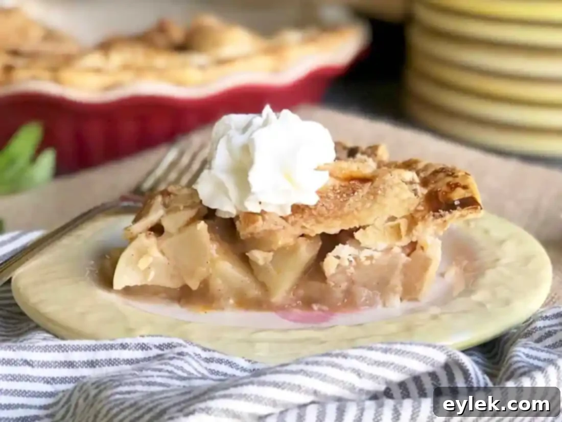 Ina Garten's Deep Dish Apple Pie with a scoop of vanilla ice cream