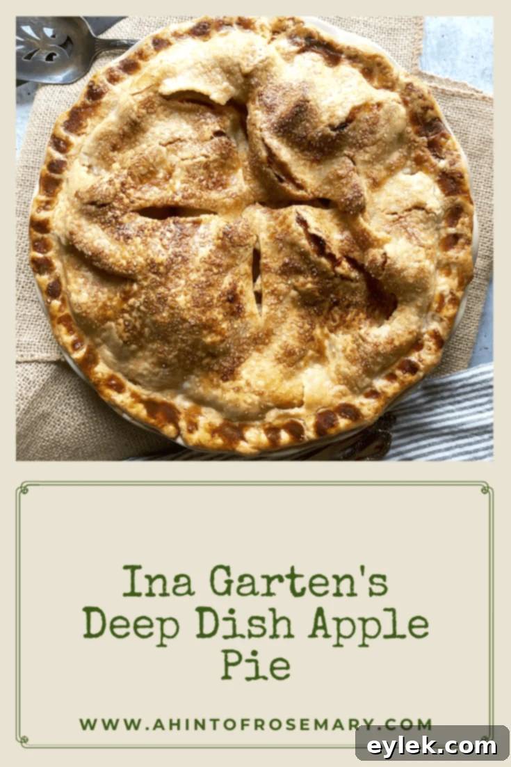 Ina Garten's Deep Dish Apple Pie on a cooling rack