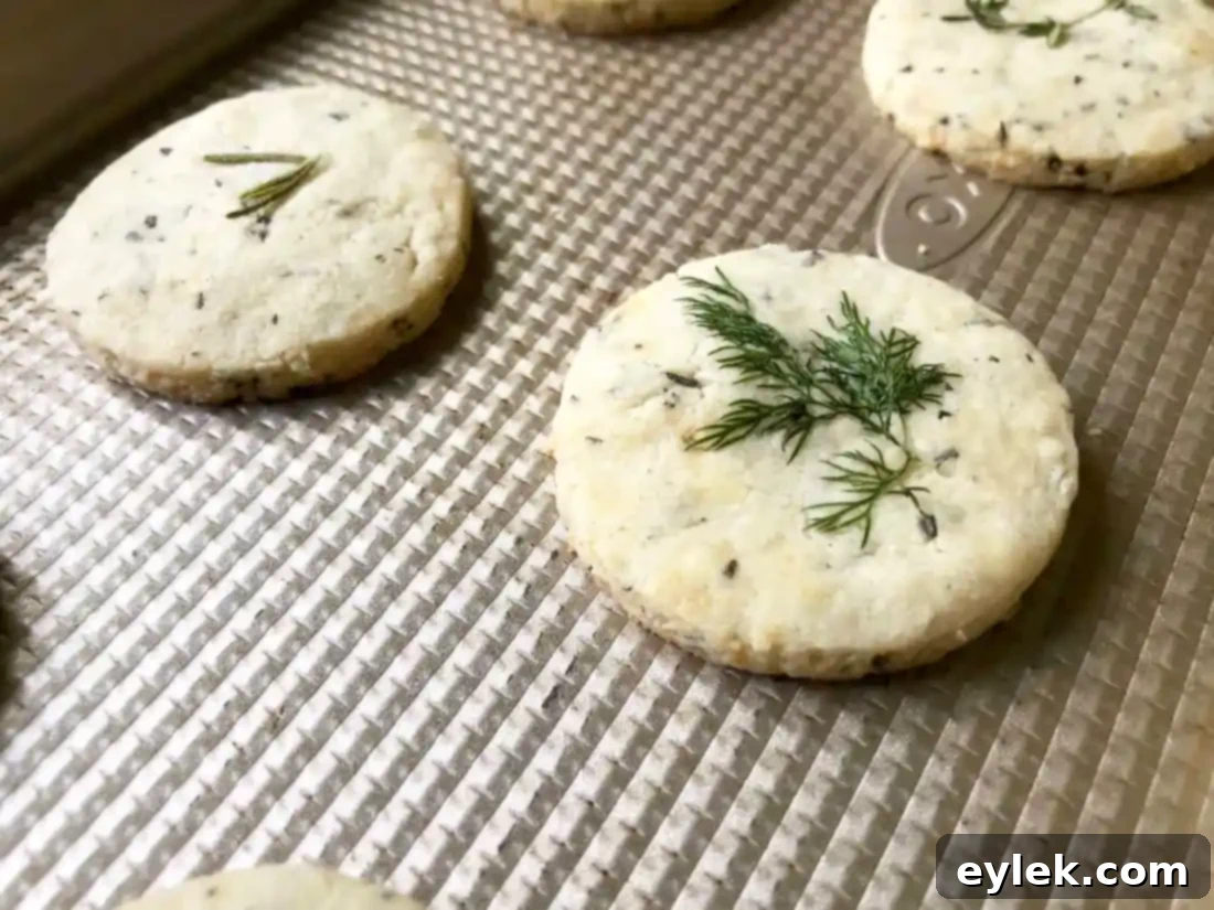Cooling Rosemary Parmesan Shortbread Crackers