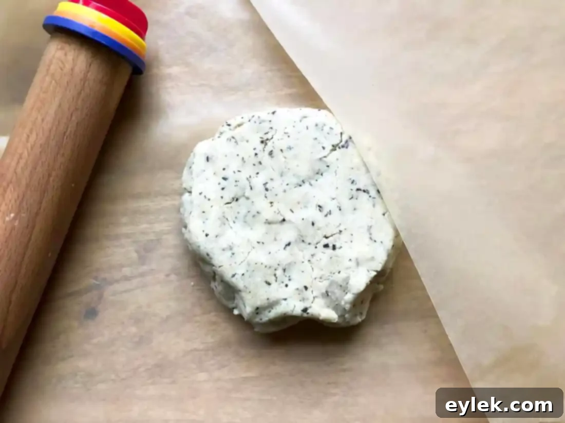 Cutting Rosemary Parmesan Shortbread Crackers