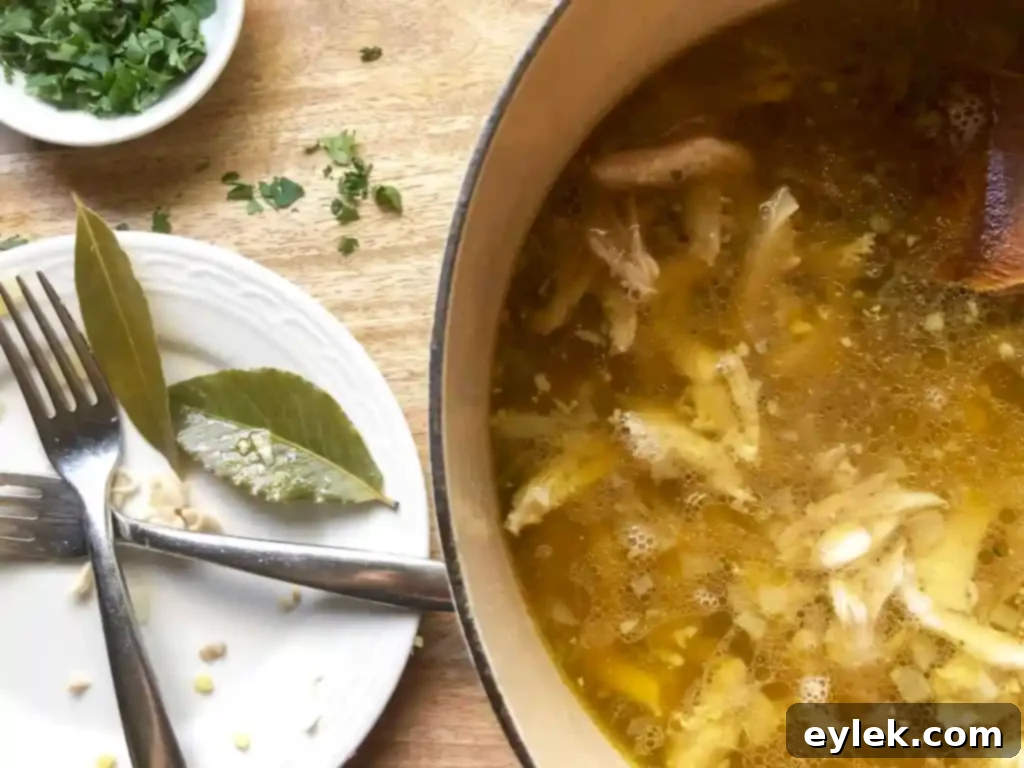 lemon slices in chicken soup