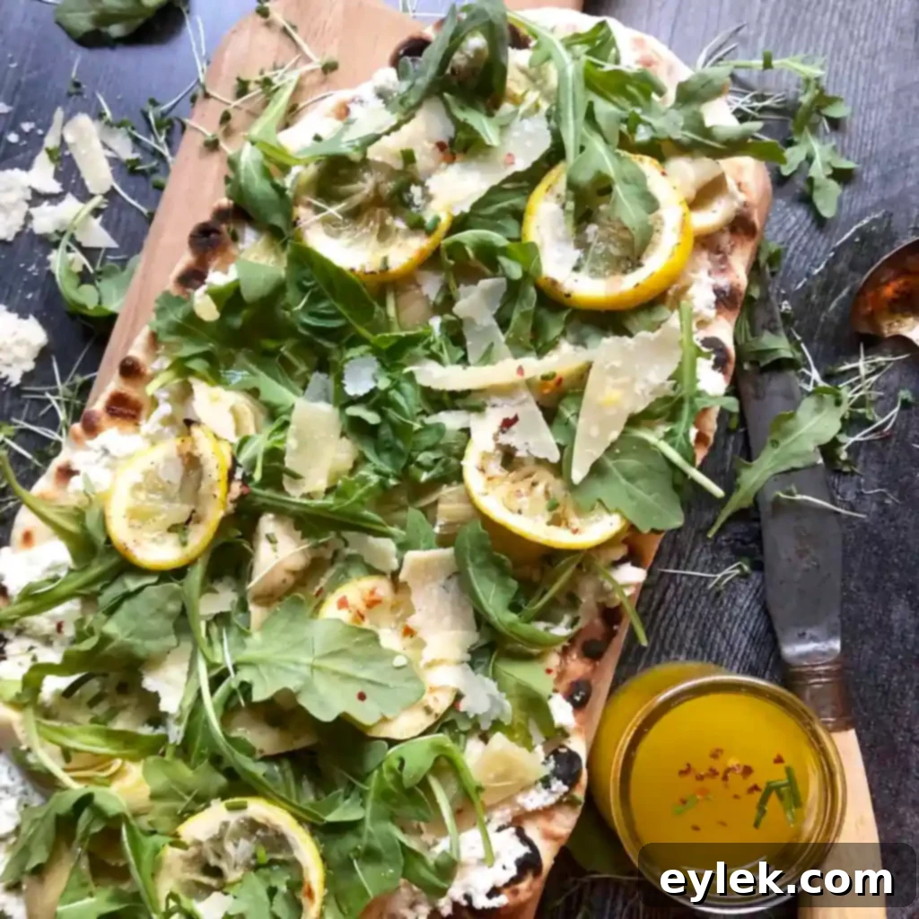 grilled flatbread with artichokes & ricotta