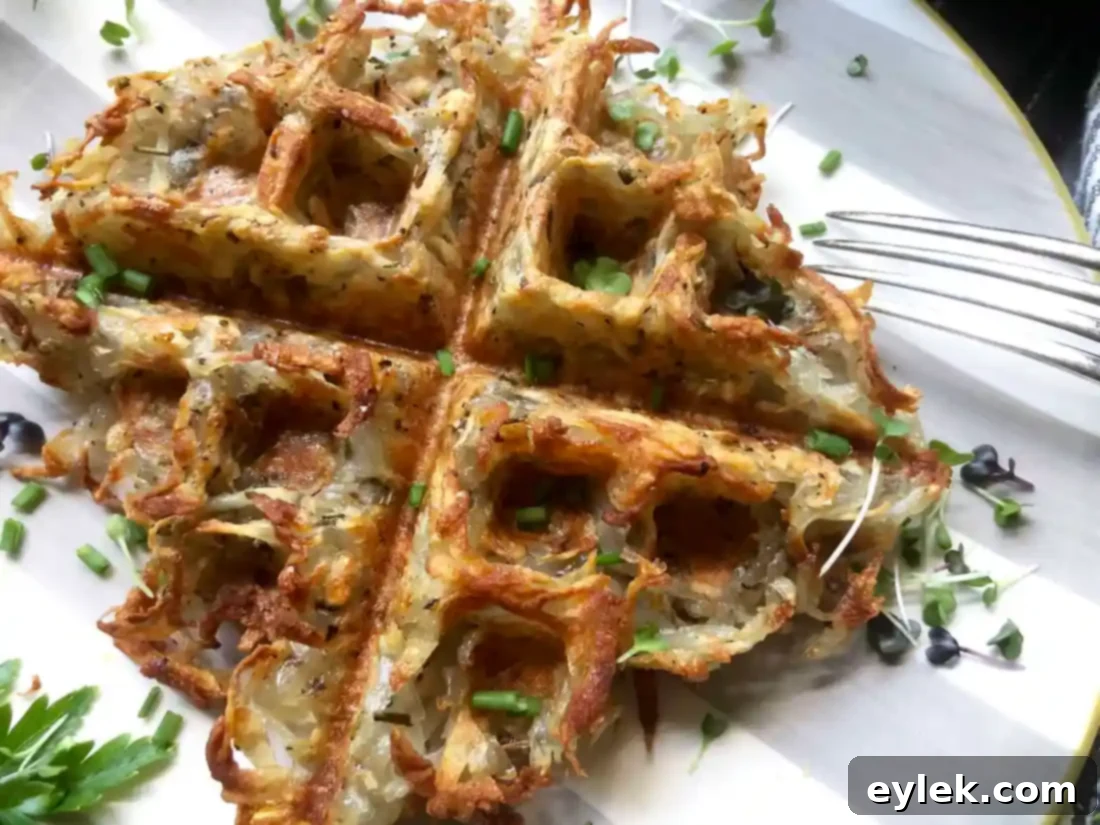 waffled hash browns with rosemary