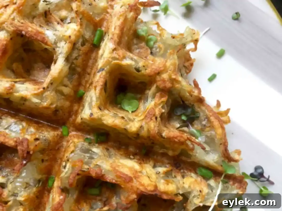 waffled hash browns with rosemary