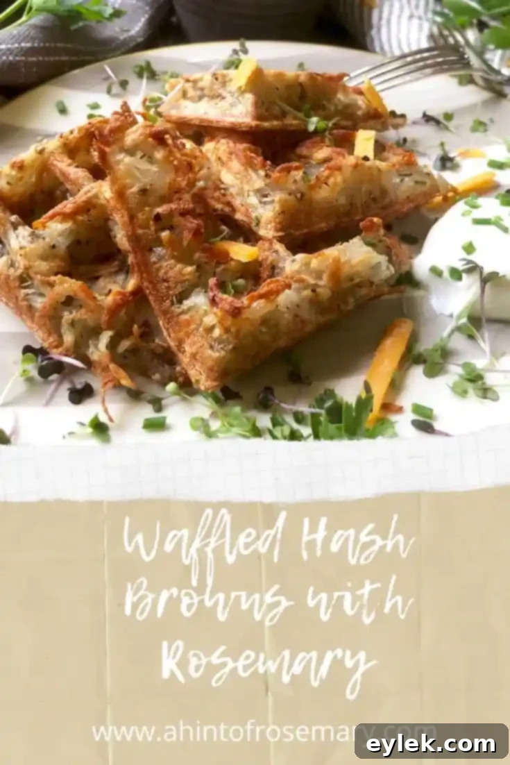 Waffled Hash Browns with Rosemary