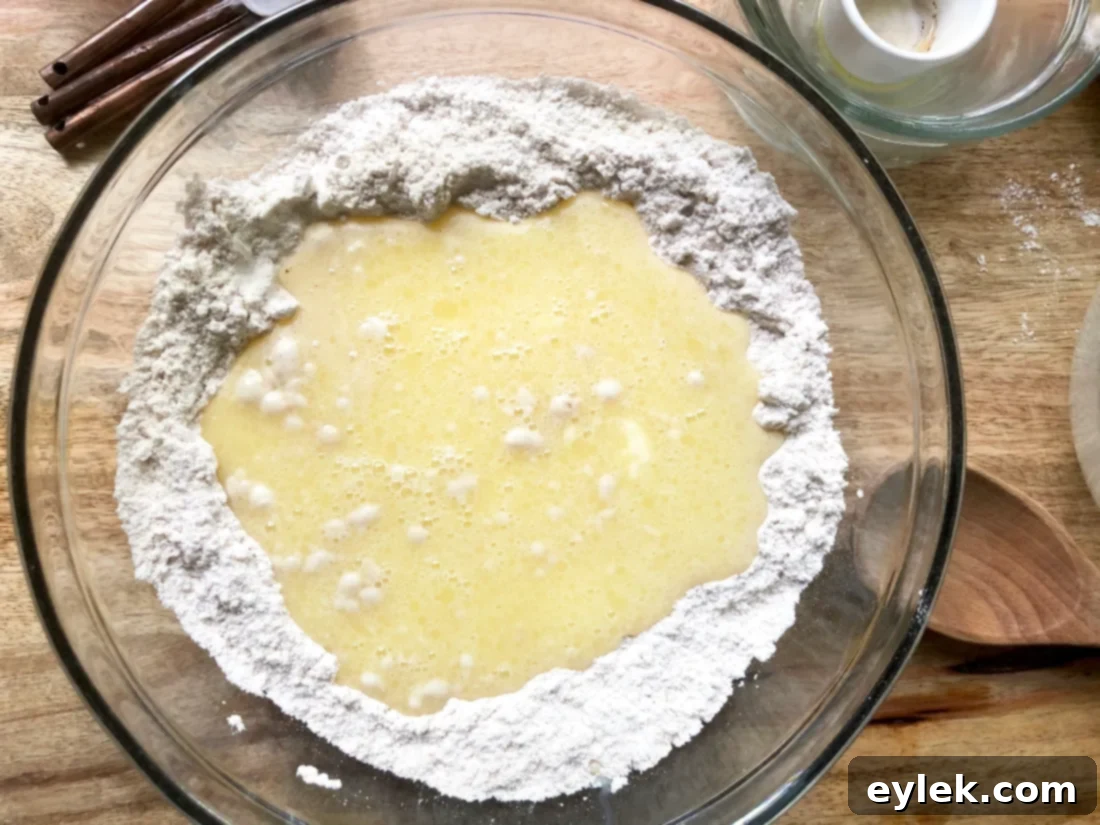 Triple Berry Muffins Gluten Free or Classic 4 Muffin batter with a slightly lumpy texture before fruit addition