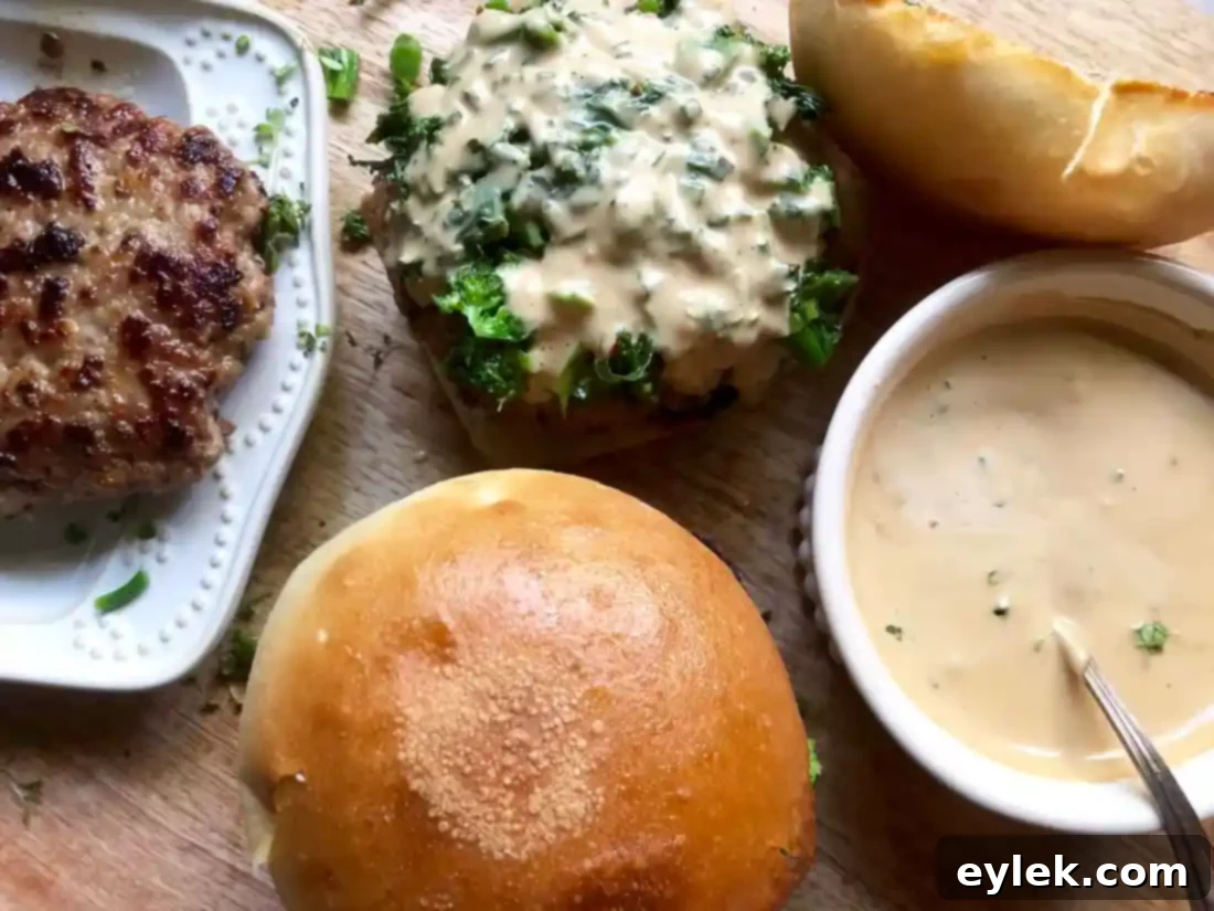 Toasted hamburger buns in a hot skillet