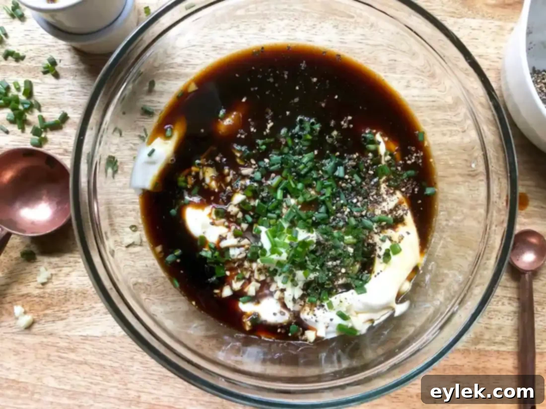 Close up of mixed secret pub burger sauce in a bowl