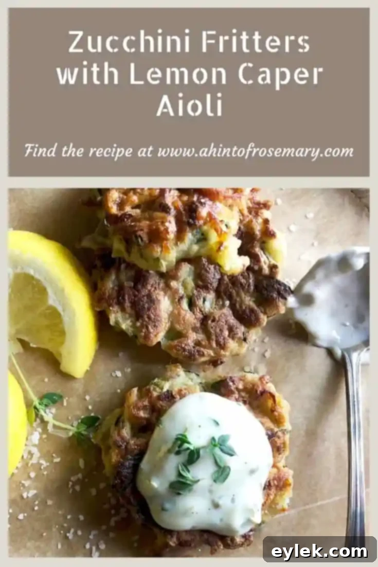 12 Inspired Recipes to Make the Most of Your Zucchini Bounty 4 Zucchini Fritters With Lemon Caper Aioli