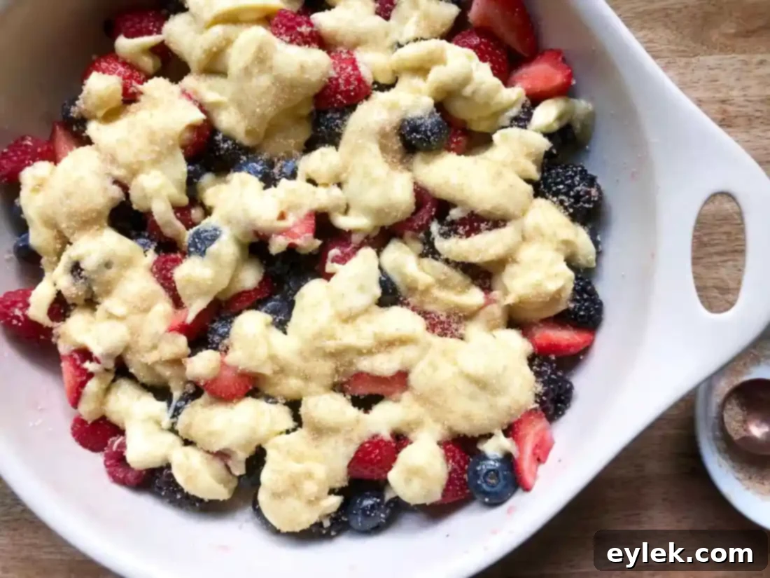 fresh summer berry gratin