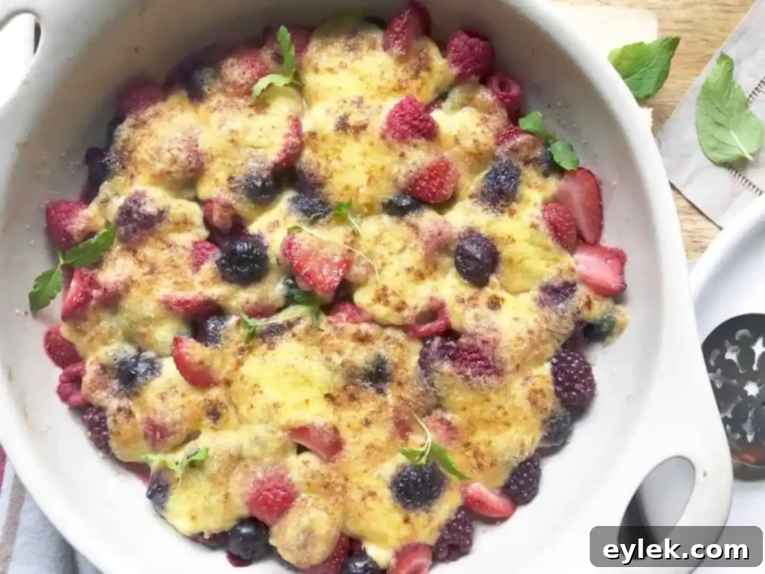 fresh summer berry gratin