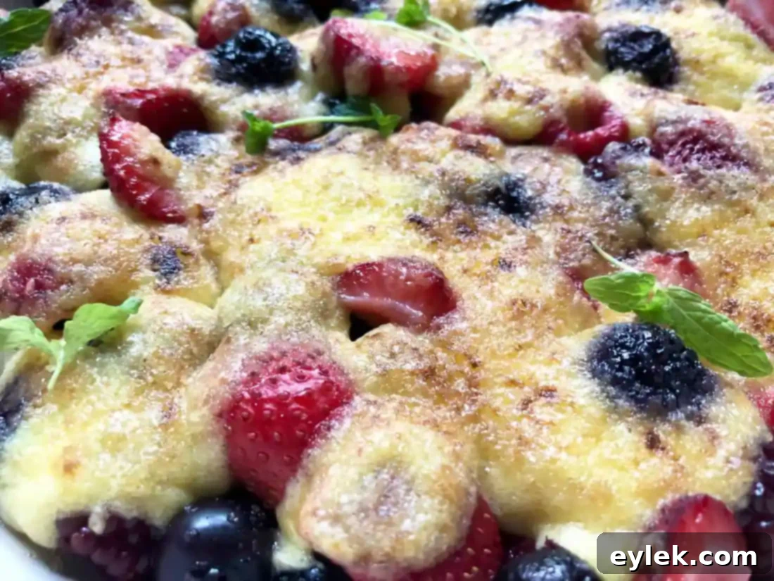 fresh summer berry gratin