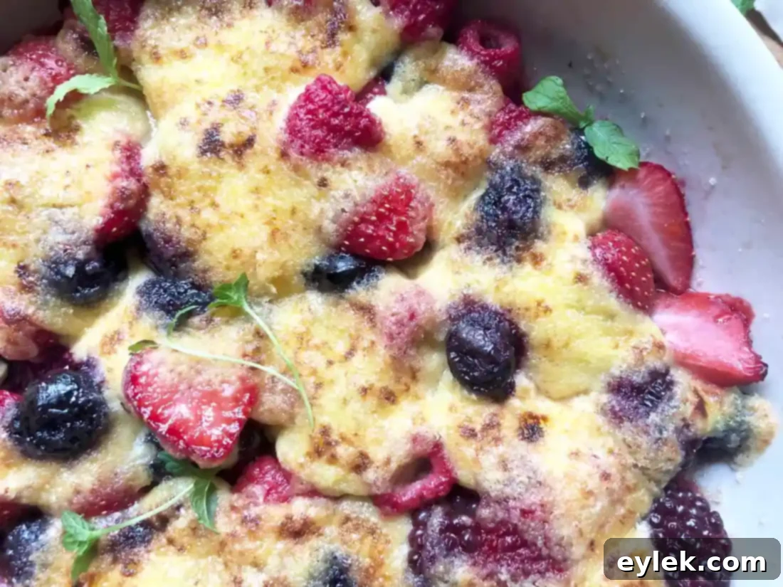 fresh summer berry gratin