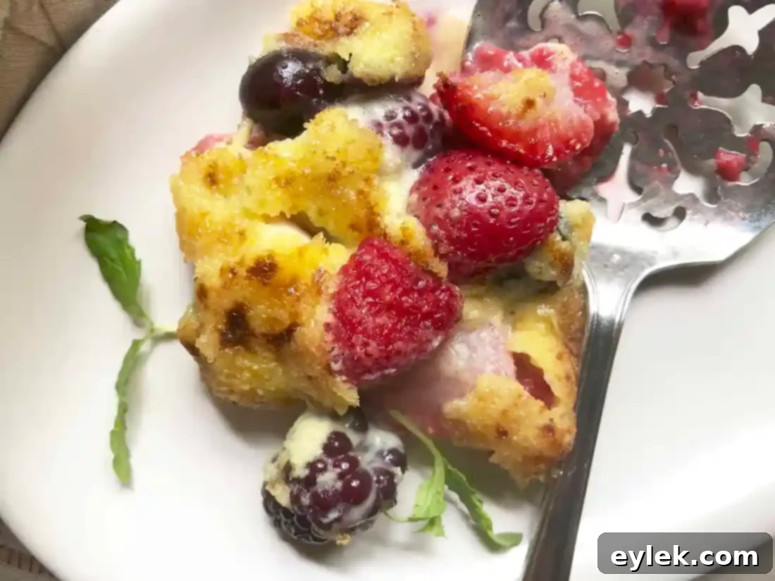 fresh summer berry gratin