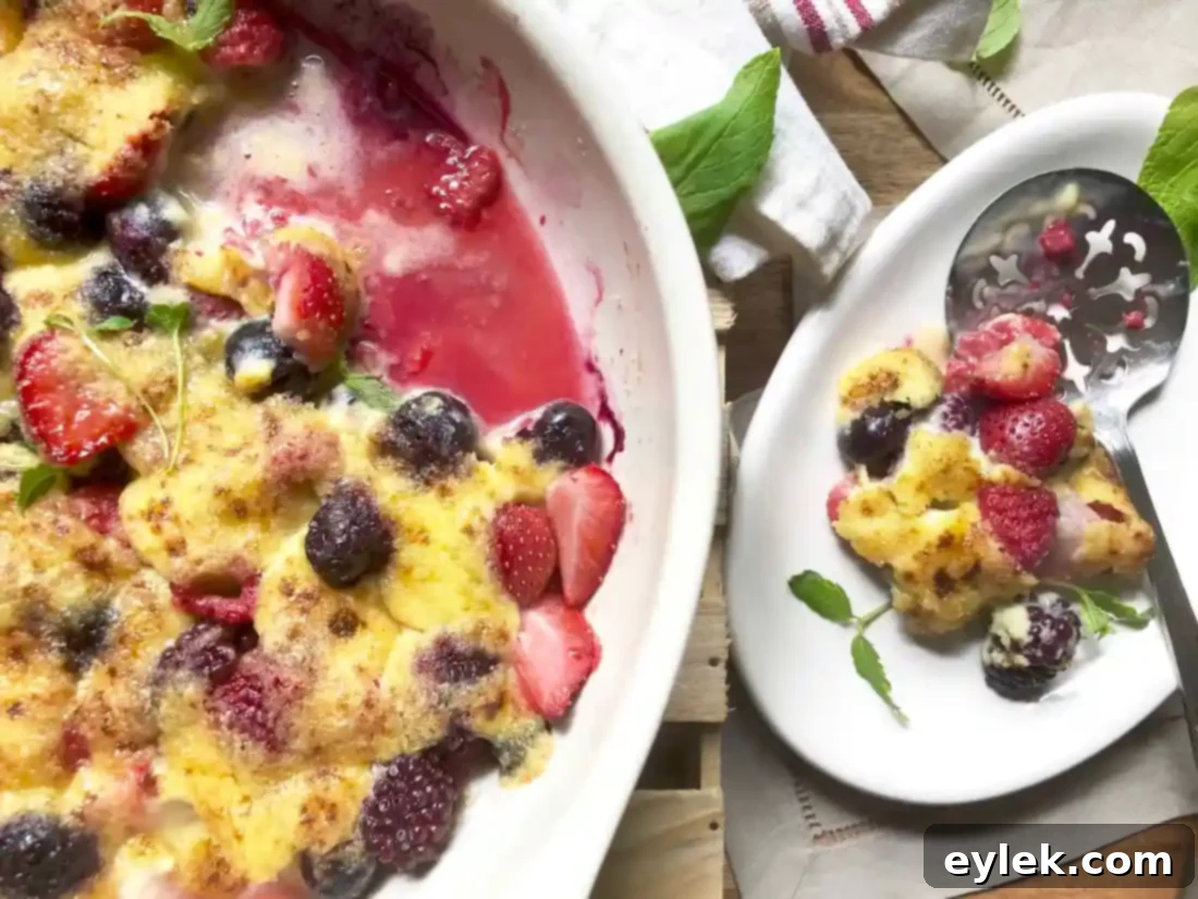 fresh summer berry gratin