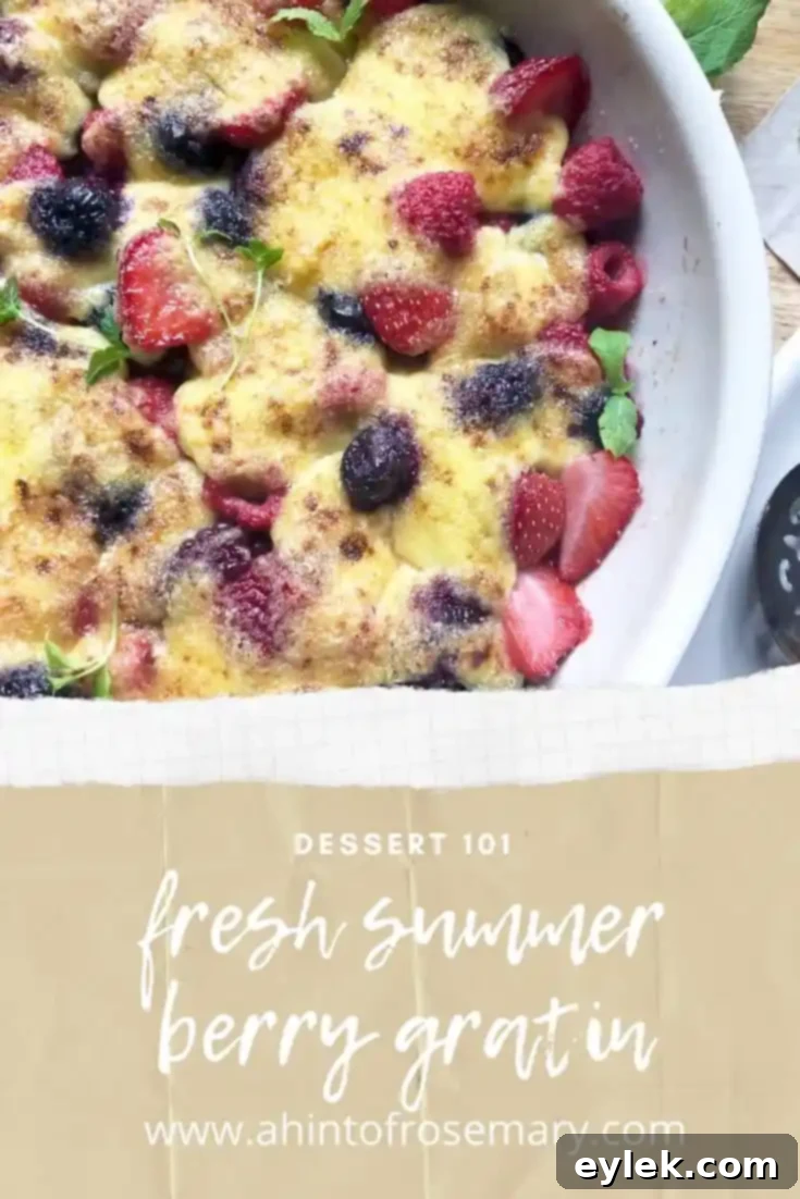 fresh summer berry gratin