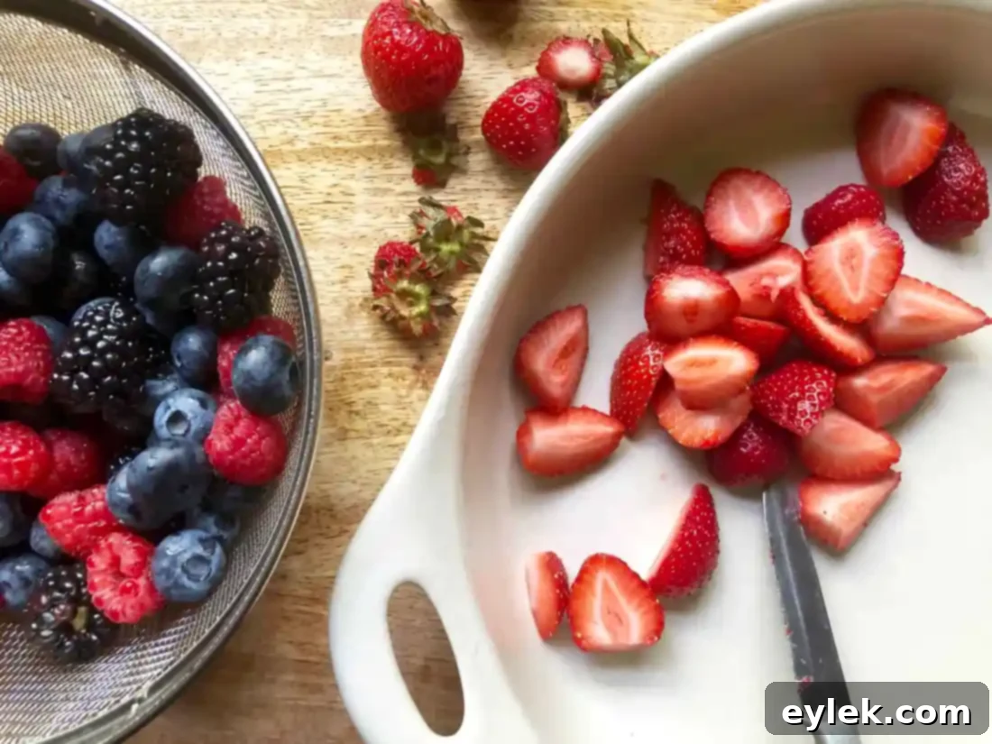 Warm Summer Berry Gratin 3 fresh summer berry gratin