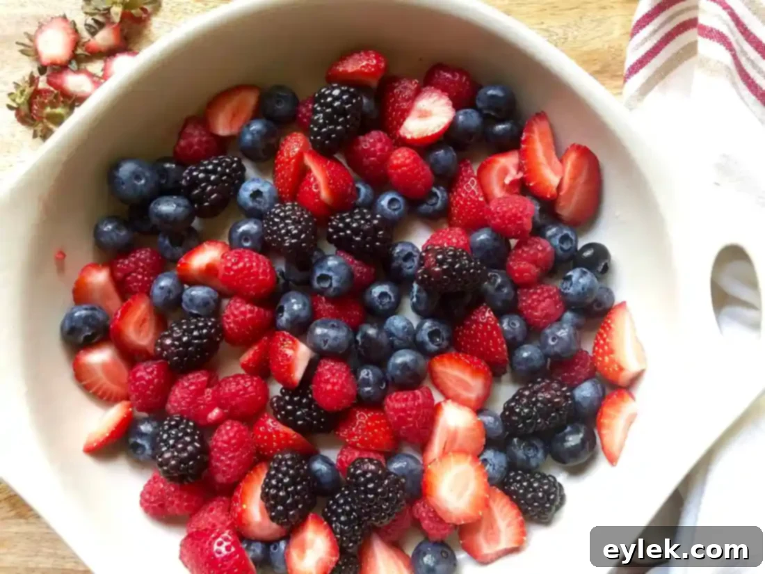 Warm Summer Berry Gratin 4 fresh summer berry gratin