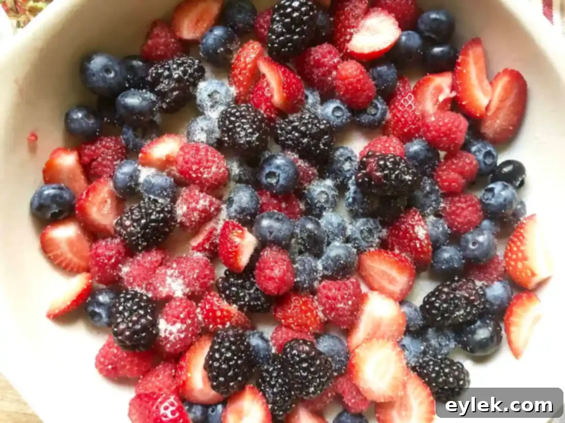 Warm Summer Berry Gratin 5 fresh summer berry gratin