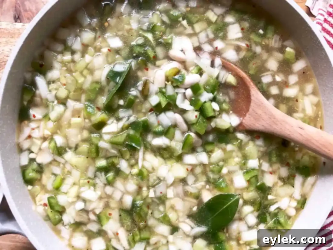 beans simmering with vegetables and spices